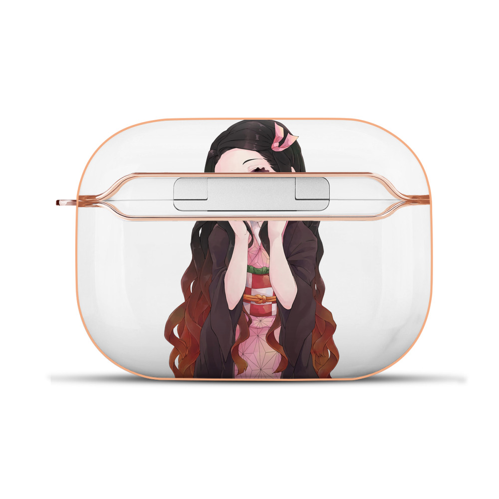 （画像用） 鬼滅の刃（きめつのやいば）竈門 禰󠄀豆子／かまど ねずこ Kamado Nezuko 【AirPods Pro用】ハードシェル保護ケース｜耐衝撃・防指紋・カラビナ付き商品仕様