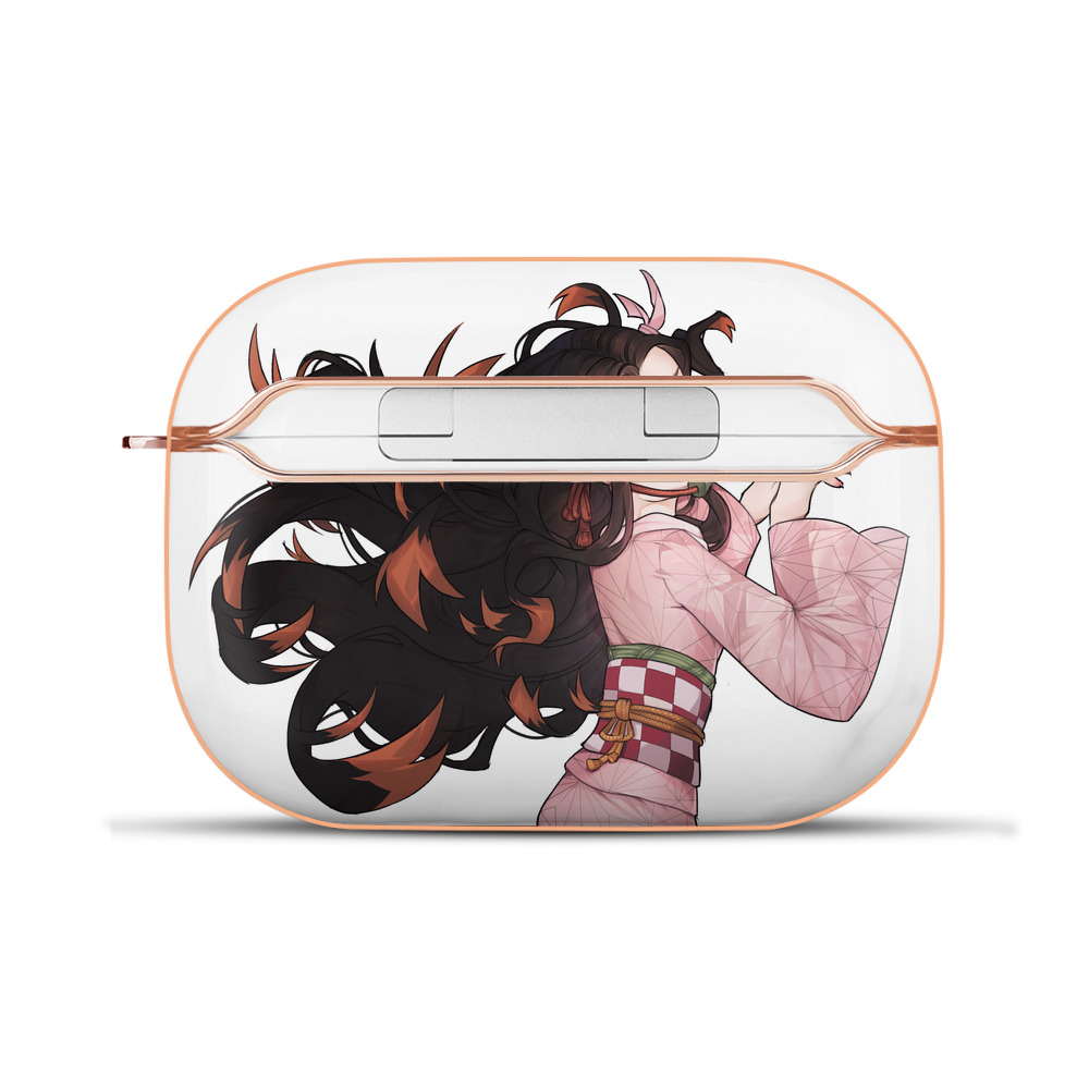 （画像用） 鬼滅の刃（きめつのやいば）竈門 禰󠄀豆子／かまど ねずこ Kamado Nezuko 【AirPods Pro用】ハードシェル保護ケース｜耐衝撃・防指紋・カラビナ付き商品仕様