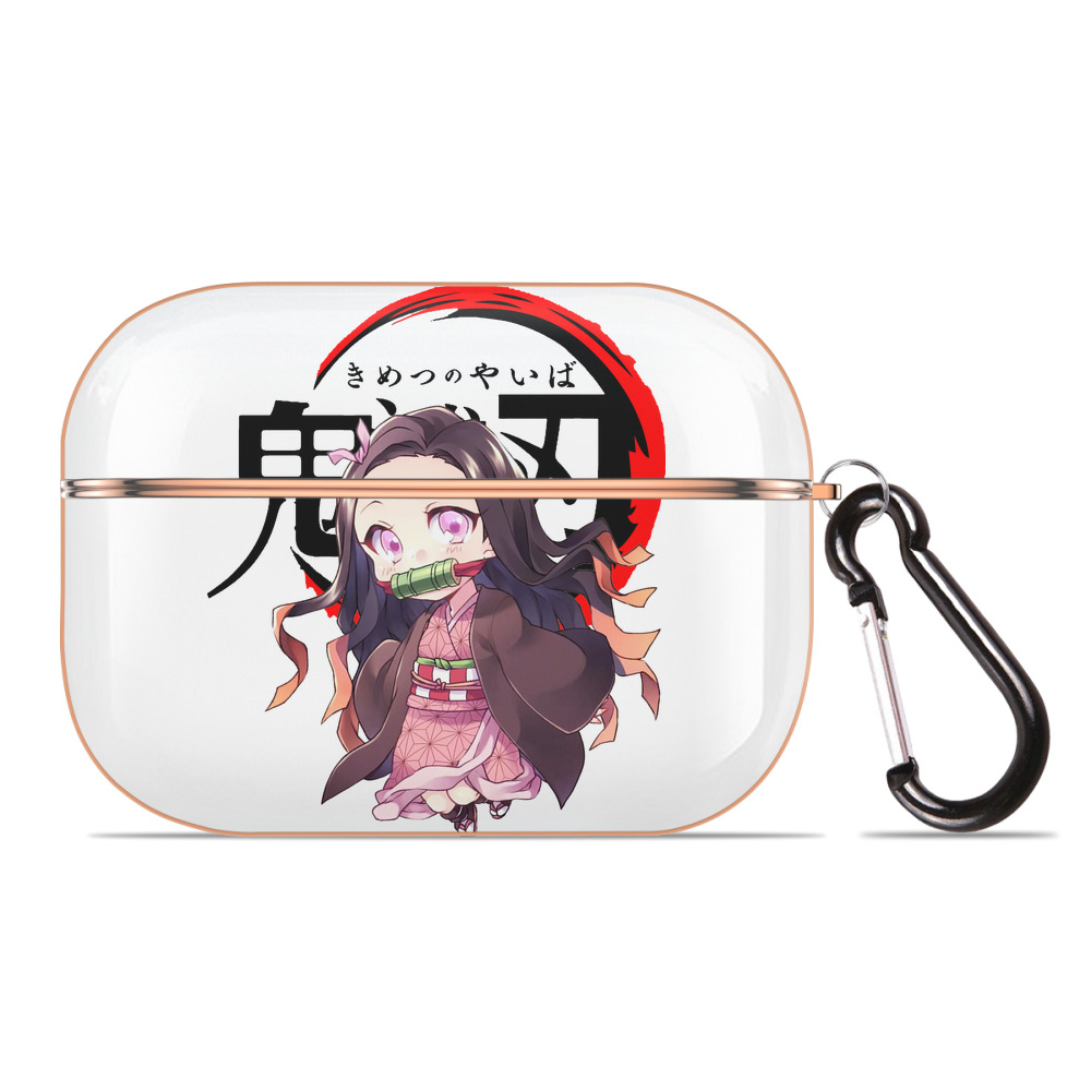 （画像用） 鬼滅の刃（きめつのやいば）竈門 禰󠄀豆子／かまど ねずこ Kamado Nezuko 【AirPods Pro用】ハードシェル保護ケース｜耐衝撃・防指紋・カラビナ付き商品仕様