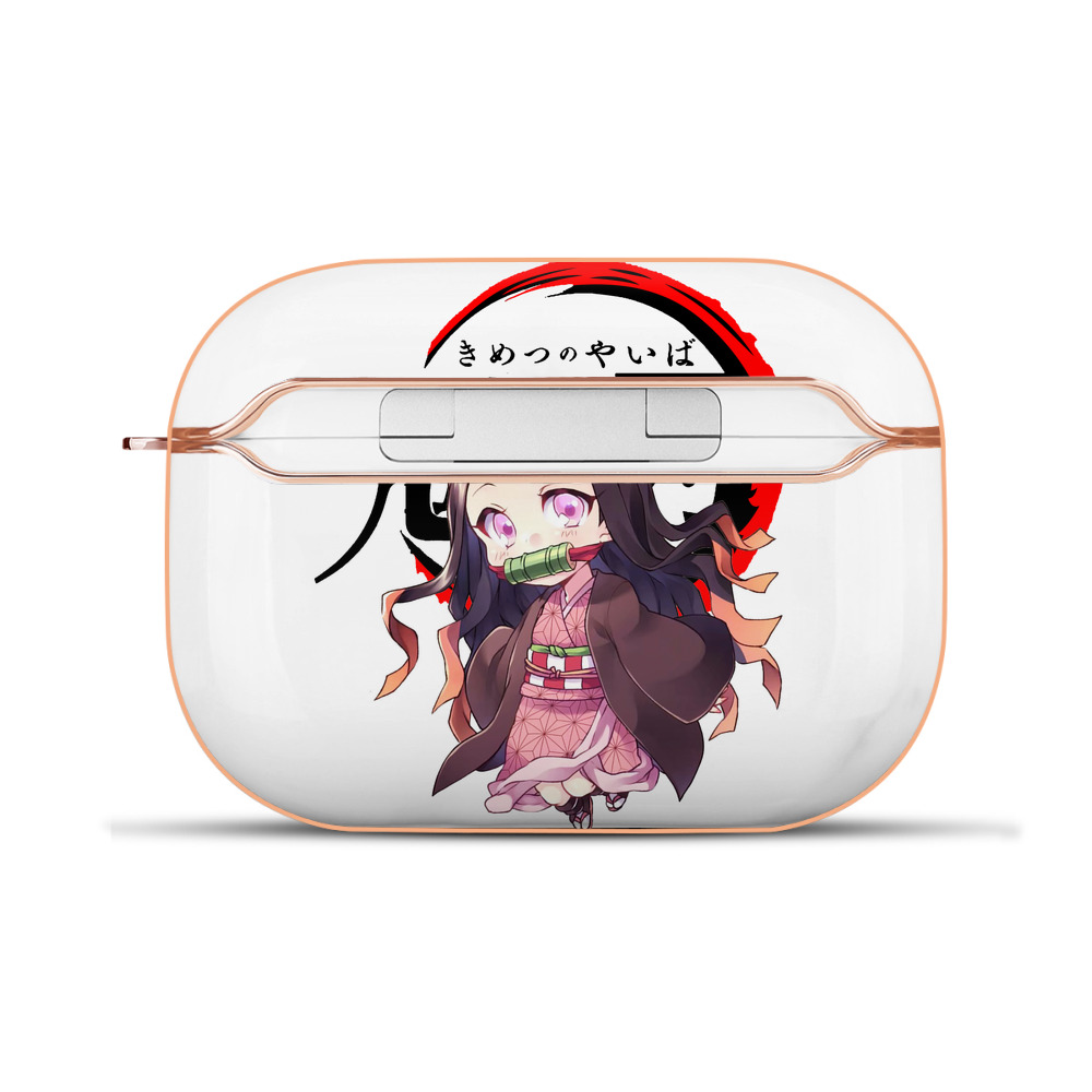 （画像用） 鬼滅の刃（きめつのやいば）竈門 禰󠄀豆子／かまど ねずこ Kamado Nezuko 【AirPods Pro用】ハードシェル保護ケース｜耐衝撃・防指紋・カラビナ付き商品仕様