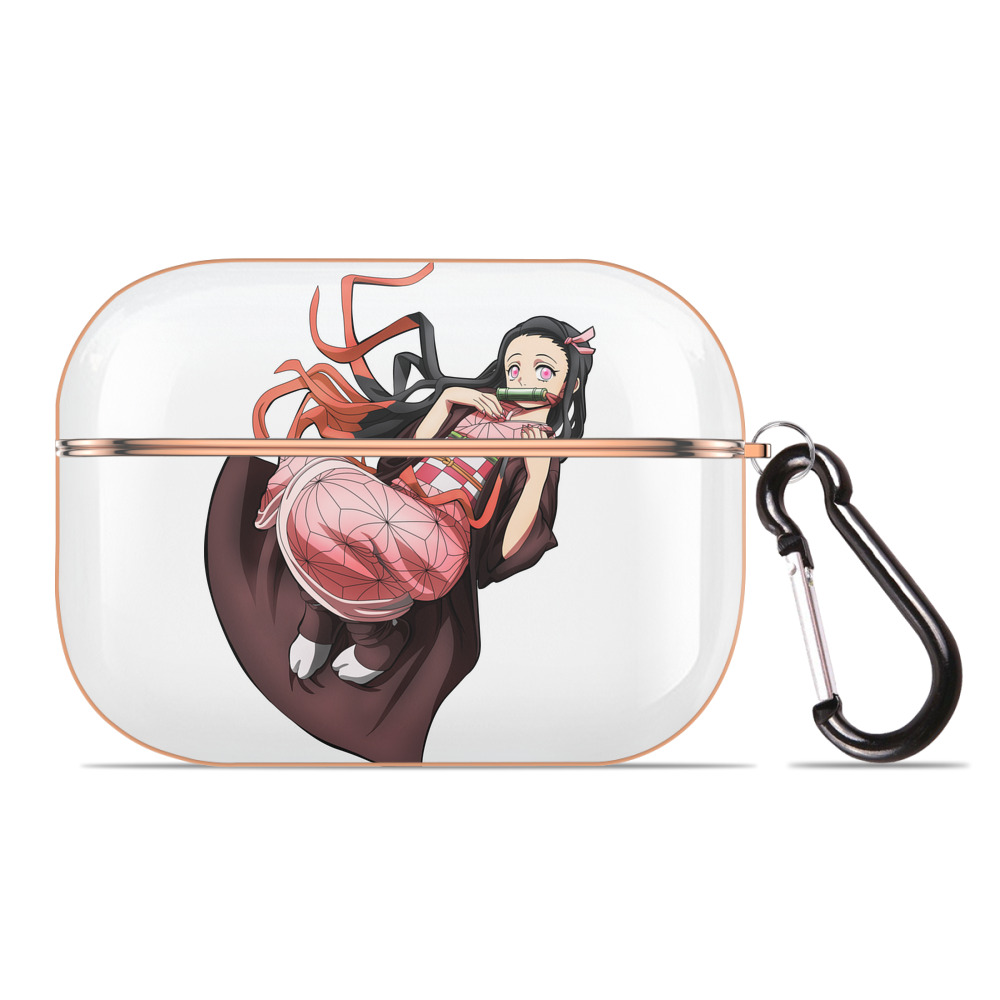 （画像用） 鬼滅の刃（きめつのやいば）竈門 禰󠄀豆子／かまど ねずこ Kamado Nezuko 【AirPods Pro用】ハードシェル保護ケース｜耐衝撃・防指紋・カラビナ付き商品仕様