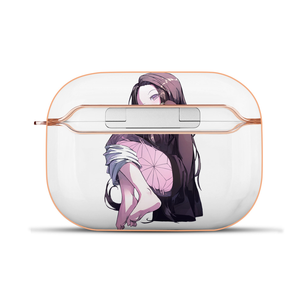 （画像用） 鬼滅の刃（きめつのやいば）竈門 禰󠄀豆子／かまど ねずこ Kamado Nezuko 【AirPods Pro用】ハードシェル保護ケース｜耐衝撃・防指紋・カラビナ付き商品仕様