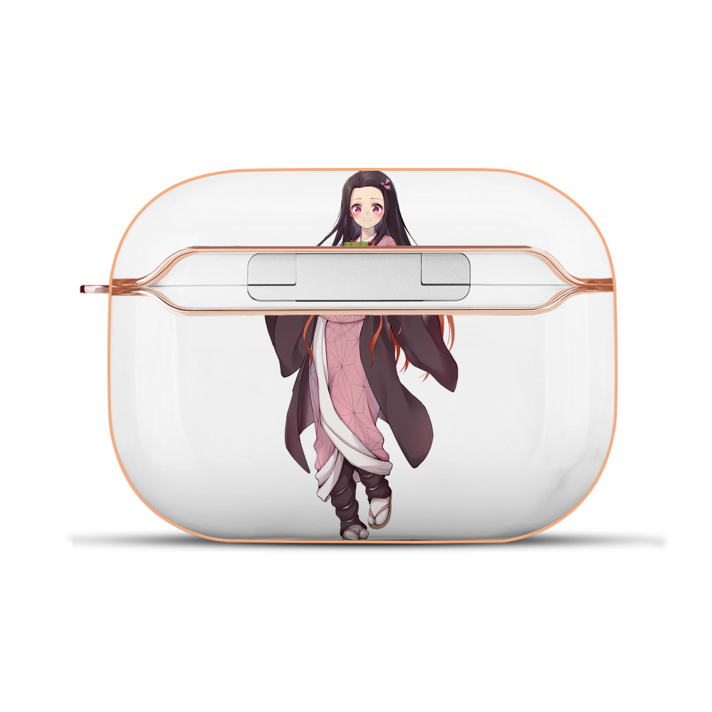 （画像用） 鬼滅の刃（きめつのやいば）竈門 禰󠄀豆子／かまど ねずこ Kamado Nezuko 【AirPods Pro用】ハードシェル保護ケース｜耐衝撃・防指紋・カラビナ付き商品仕様