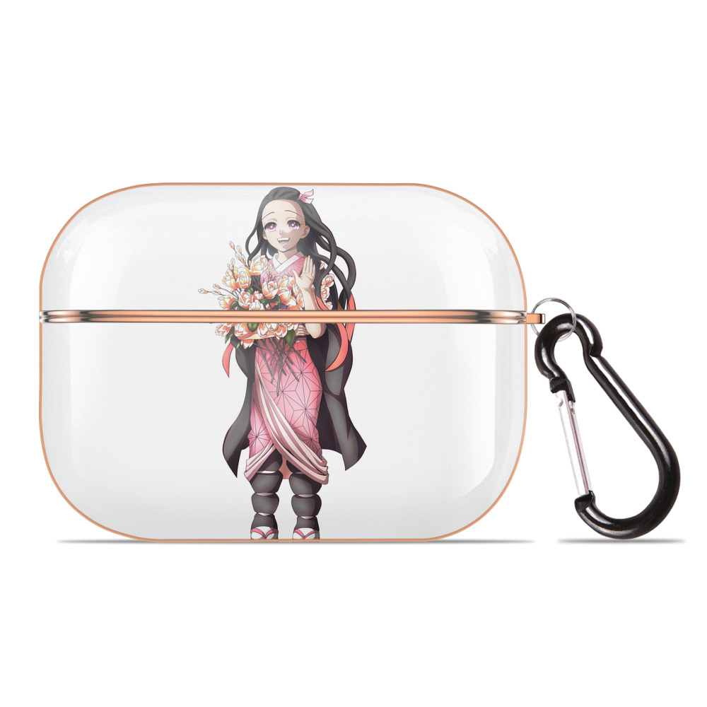 （画像用） 鬼滅の刃（きめつのやいば）竈門 禰󠄀豆子／かまど ねずこ Kamado Nezuko 【AirPods Pro用】ハードシェル保護ケース｜耐衝撃・防指紋・カラビナ付き商品仕様