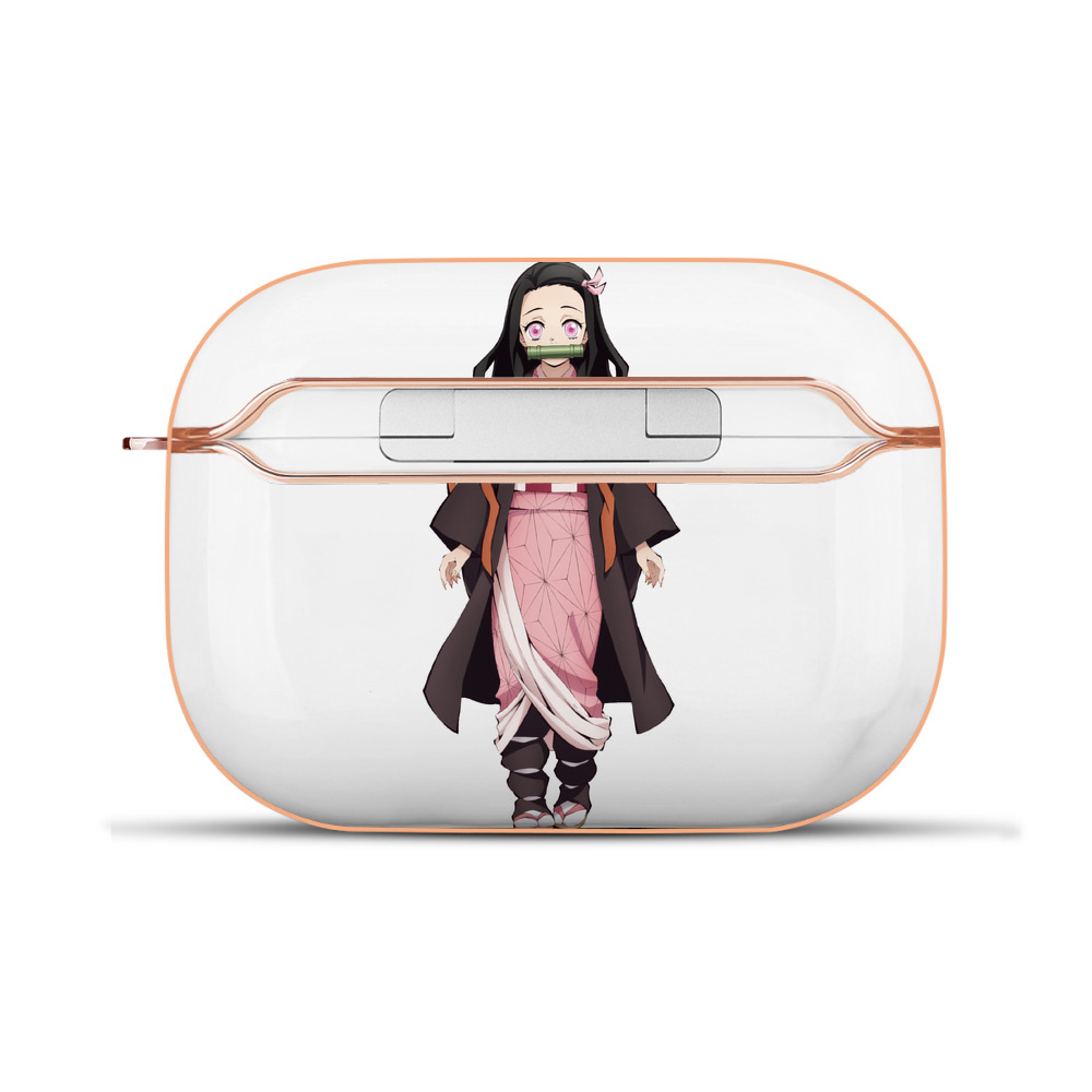（画像用） 鬼滅の刃（きめつのやいば）竈門 禰󠄀豆子／かまど ねずこ Kamado Nezuko 【AirPods Pro用】ハードシェル保護ケース｜耐衝撃・防指紋・カラビナ付き商品仕様