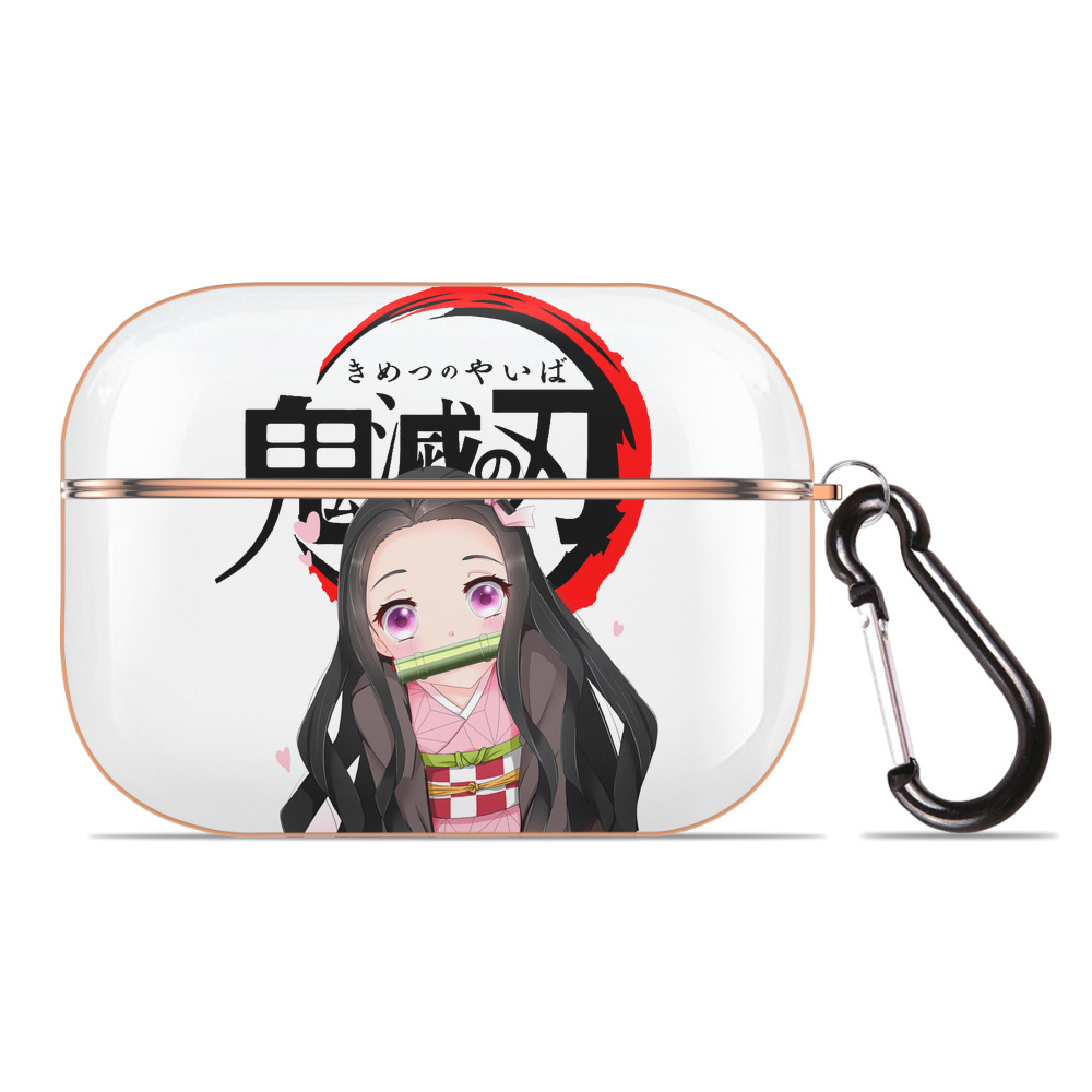 （画像用） 鬼滅の刃（きめつのやいば）竈門 禰󠄀豆子／かまど ねずこ Kamado Nezuko 【AirPods Pro用】ハードシェル保護ケース｜耐衝撃・防指紋・カラビナ付き商品仕様