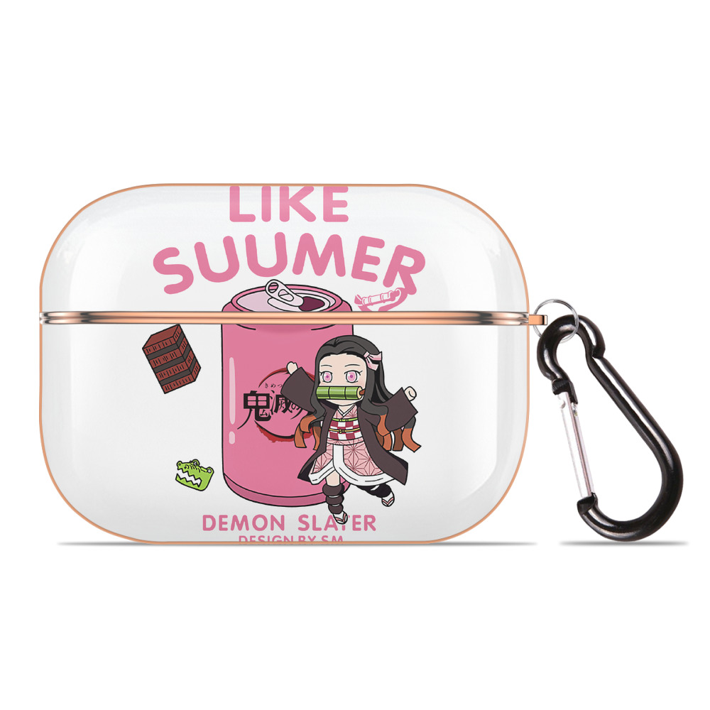 （画像用） 鬼滅の刃（きめつのやいば）竈門 禰󠄀豆子／かまど ねずこ Kamado Nezuko 【AirPods Pro用】ハードシェル保護ケース｜耐衝撃・防指紋・カラビナ付き商品仕様