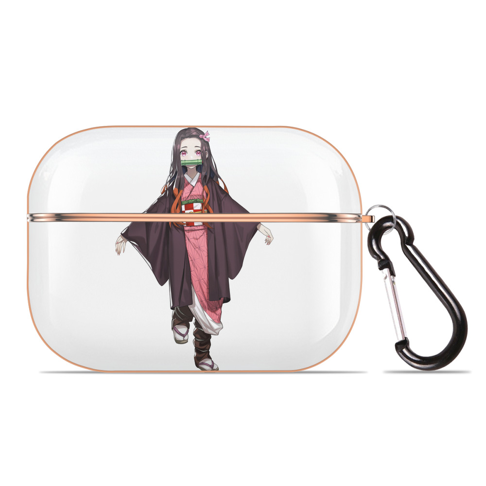 （画像用） 鬼滅の刃（きめつのやいば）竈門 禰󠄀豆子／かまど ねずこ Kamado Nezuko 【AirPods Pro用】ハードシェル保護ケース｜耐衝撃・防指紋・カラビナ付き商品仕様