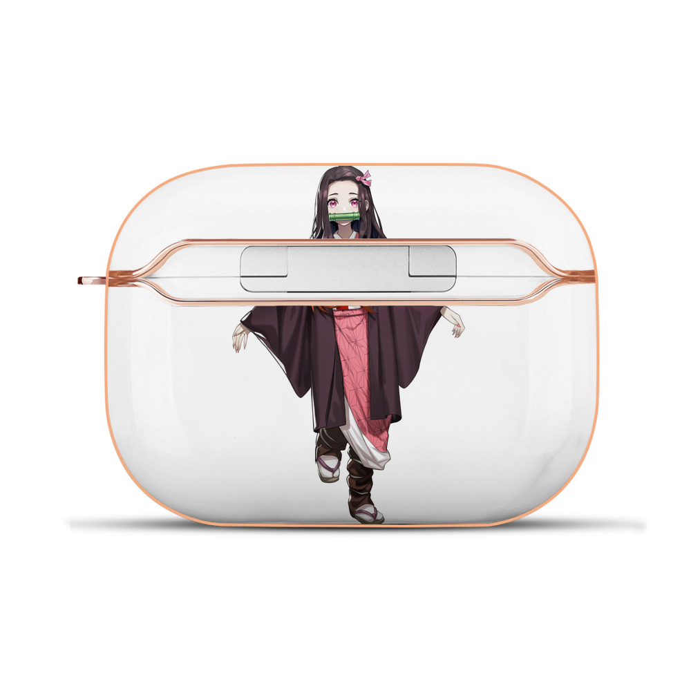 （画像用） 鬼滅の刃（きめつのやいば）竈門 禰󠄀豆子／かまど ねずこ Kamado Nezuko 【AirPods Pro用】ハードシェル保護ケース｜耐衝撃・防指紋・カラビナ付き商品仕様