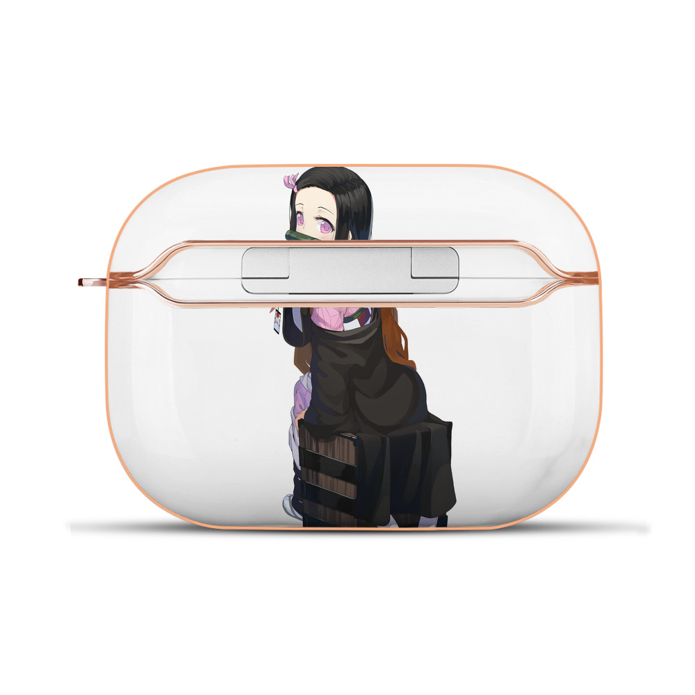 （画像用） 鬼滅の刃（きめつのやいば）竈門 禰󠄀豆子／かまど ねずこ Kamado Nezuko 【AirPods Pro用】ハードシェル保護ケース｜耐衝撃・防指紋・カラビナ付き商品仕様