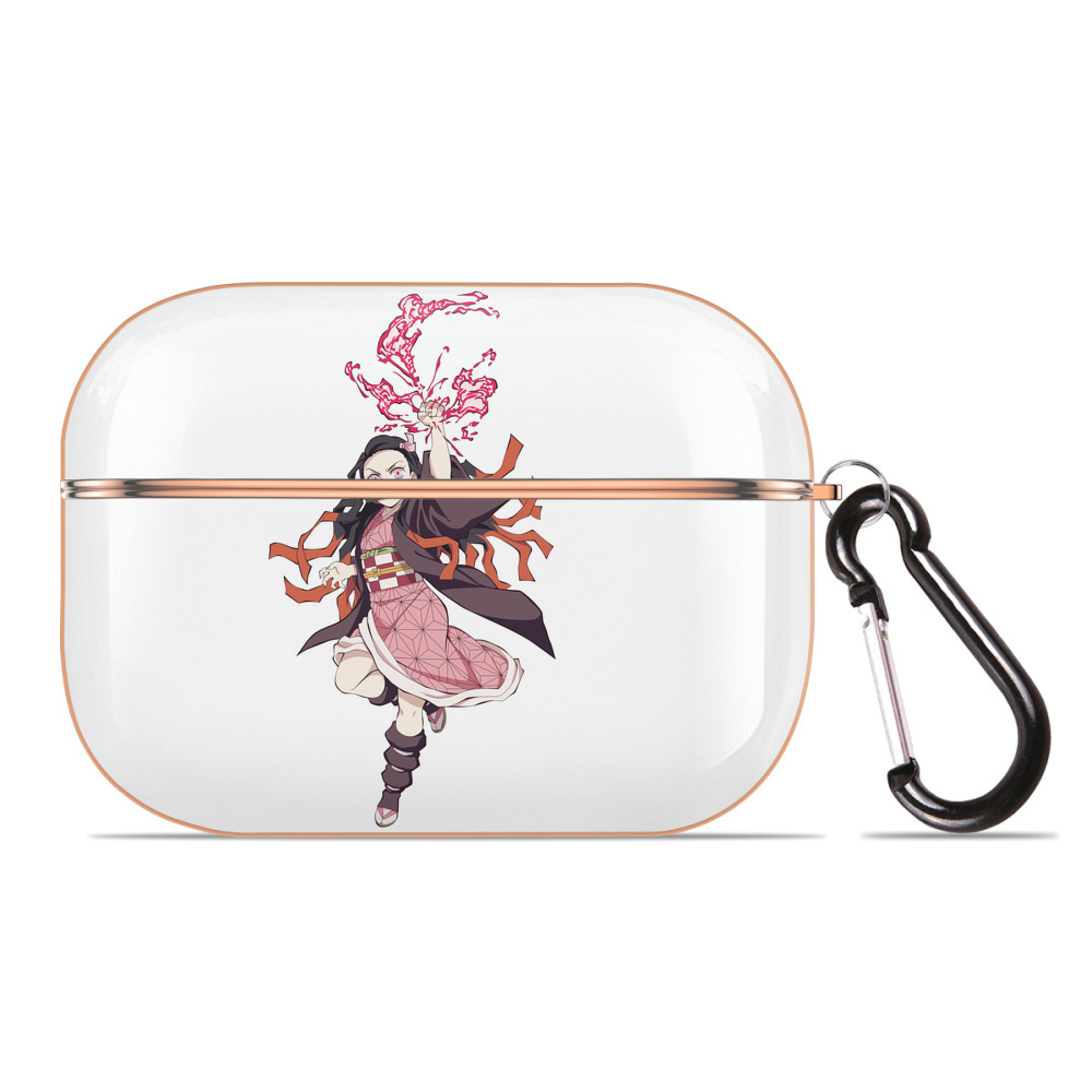 （画像用） 鬼滅の刃（きめつのやいば）竈門 禰󠄀豆子／かまど ねずこ Kamado Nezuko 【AirPods Pro用】ハードシェル保護ケース｜耐衝撃・防指紋・カラビナ付き商品仕様