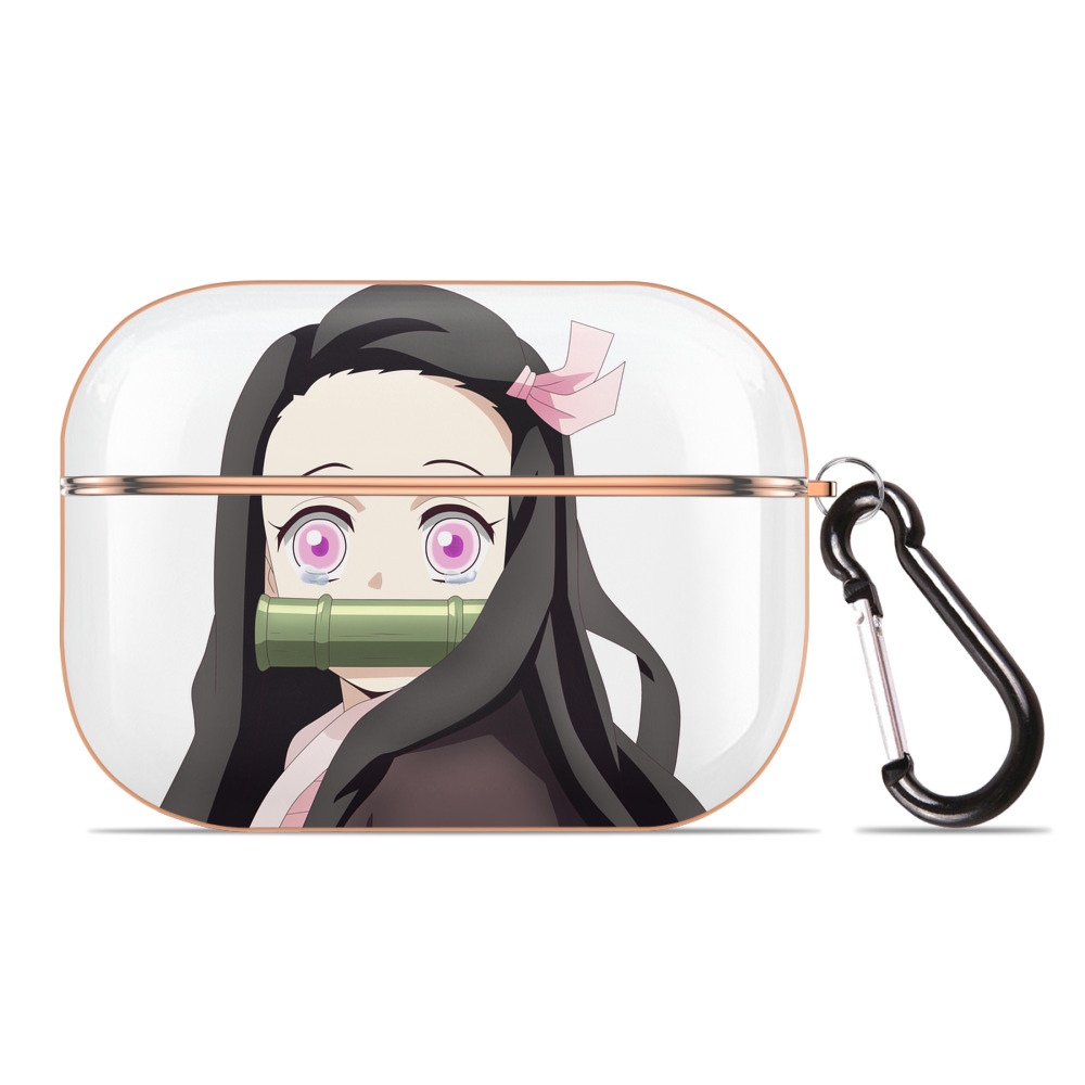 （画像用） 鬼滅の刃（きめつのやいば）竈門 禰󠄀豆子／かまど ねずこ Kamado Nezuko 【AirPods Pro用】ハードシェル保護ケース｜耐衝撃・防指紋・カラビナ付き商品仕様