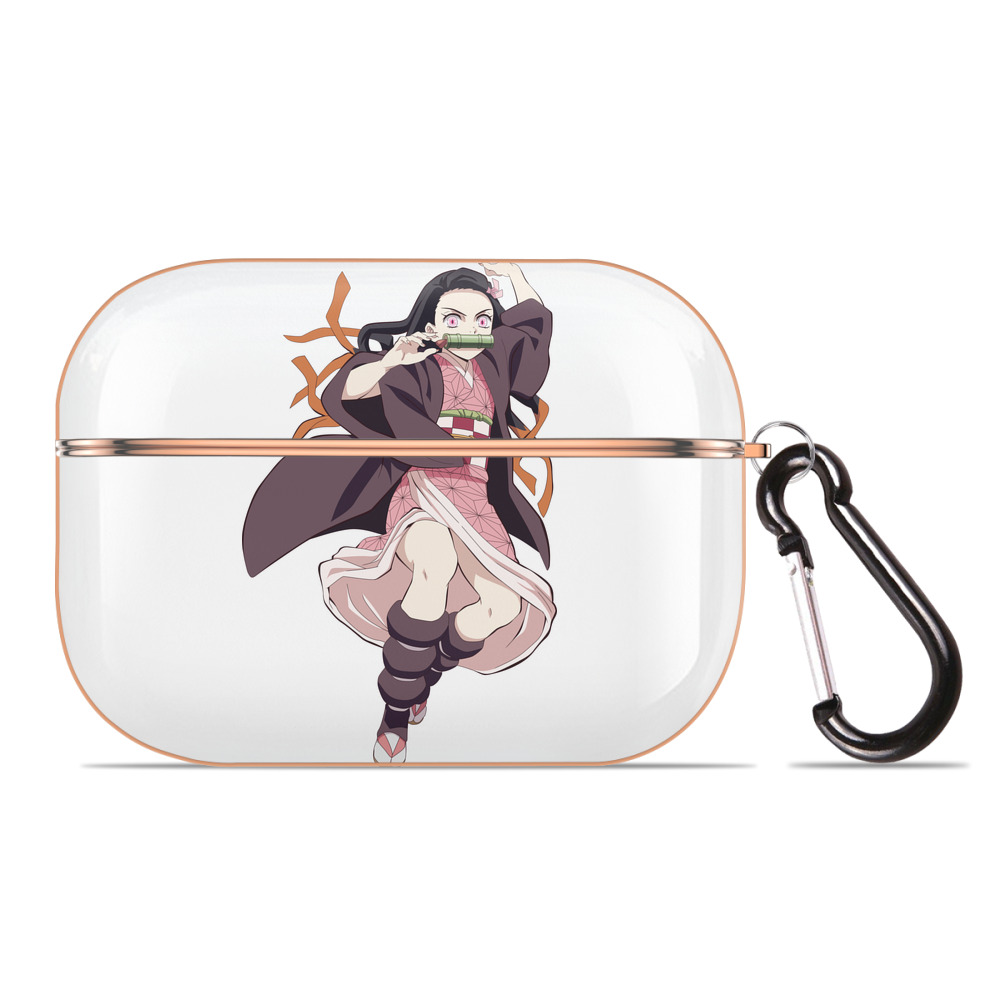 （画像用） 鬼滅の刃（きめつのやいば）竈門 禰󠄀豆子／かまど ねずこ Kamado Nezuko 【AirPods Pro用】ハードシェル保護ケース｜耐衝撃・防指紋・カラビナ付き商品仕様