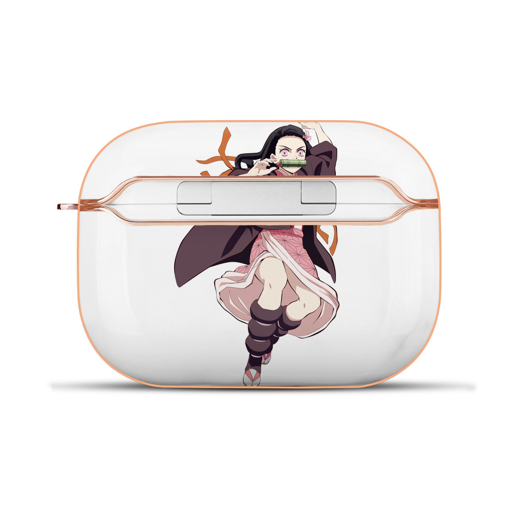 （画像用） 鬼滅の刃（きめつのやいば）竈門 禰󠄀豆子／かまど ねずこ Kamado Nezuko 【AirPods Pro用】ハードシェル保護ケース｜耐衝撃・防指紋・カラビナ付き商品仕様