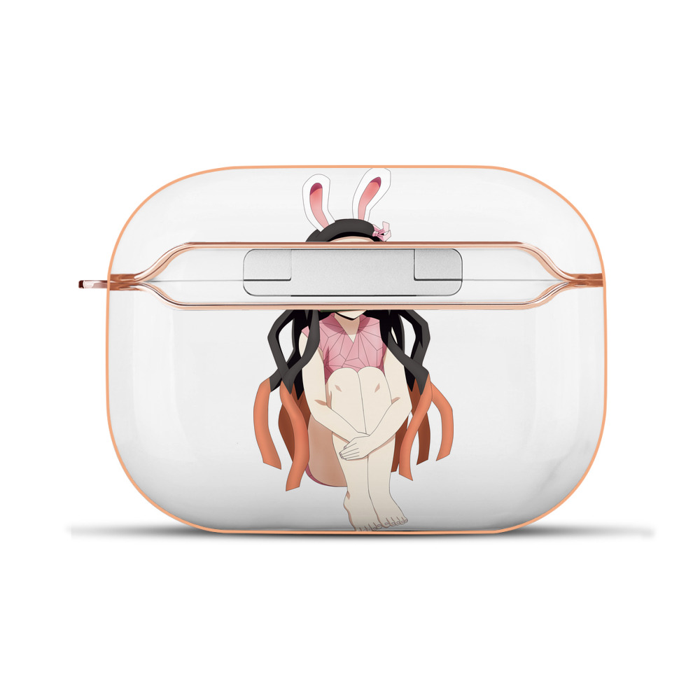 （画像用） 鬼滅の刃（きめつのやいば）竈門 禰󠄀豆子／かまど ねずこ Kamado Nezuko 【AirPods Pro用】ハードシェル保護ケース｜耐衝撃・防指紋・カラビナ付き商品仕様