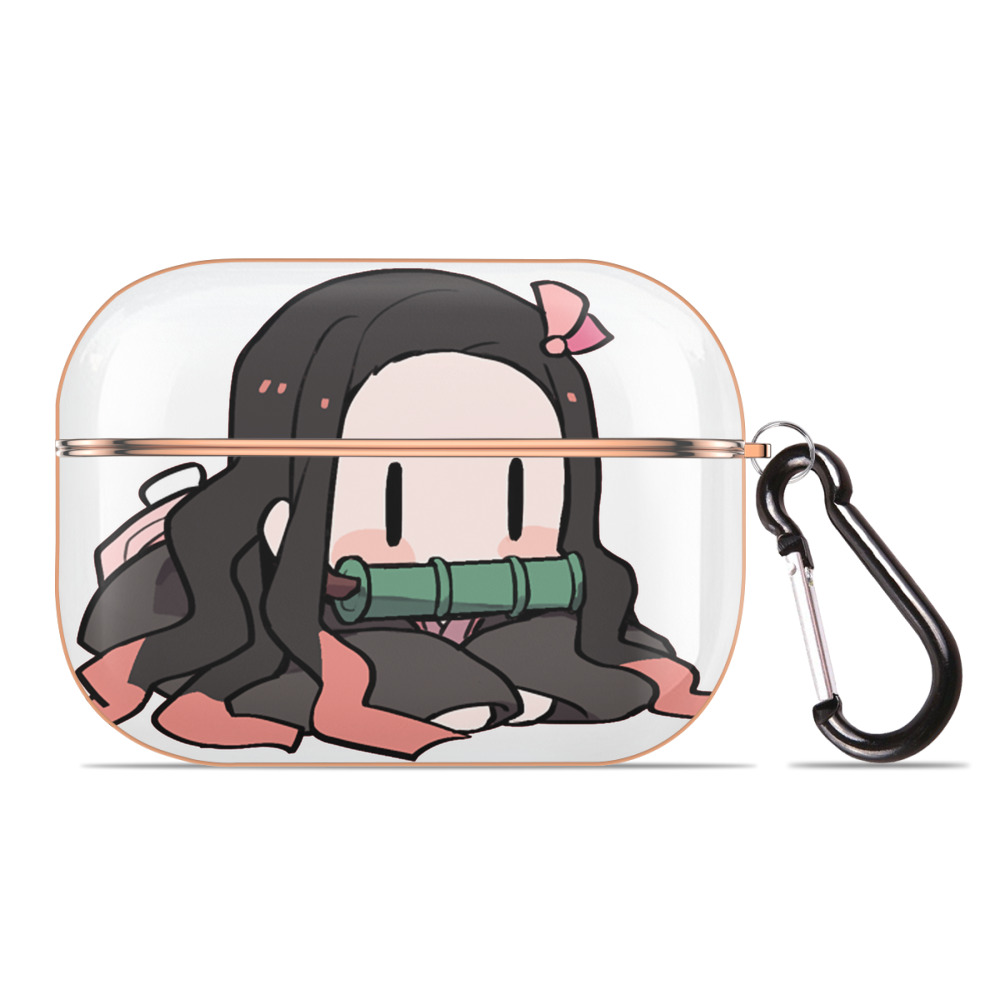 （画像用） 鬼滅の刃（きめつのやいば）竈門 禰󠄀豆子／かまど ねずこ Kamado Nezuko 【AirPods Pro用】ハードシェル保護ケース｜耐衝撃・防指紋・カラビナ付き商品仕様