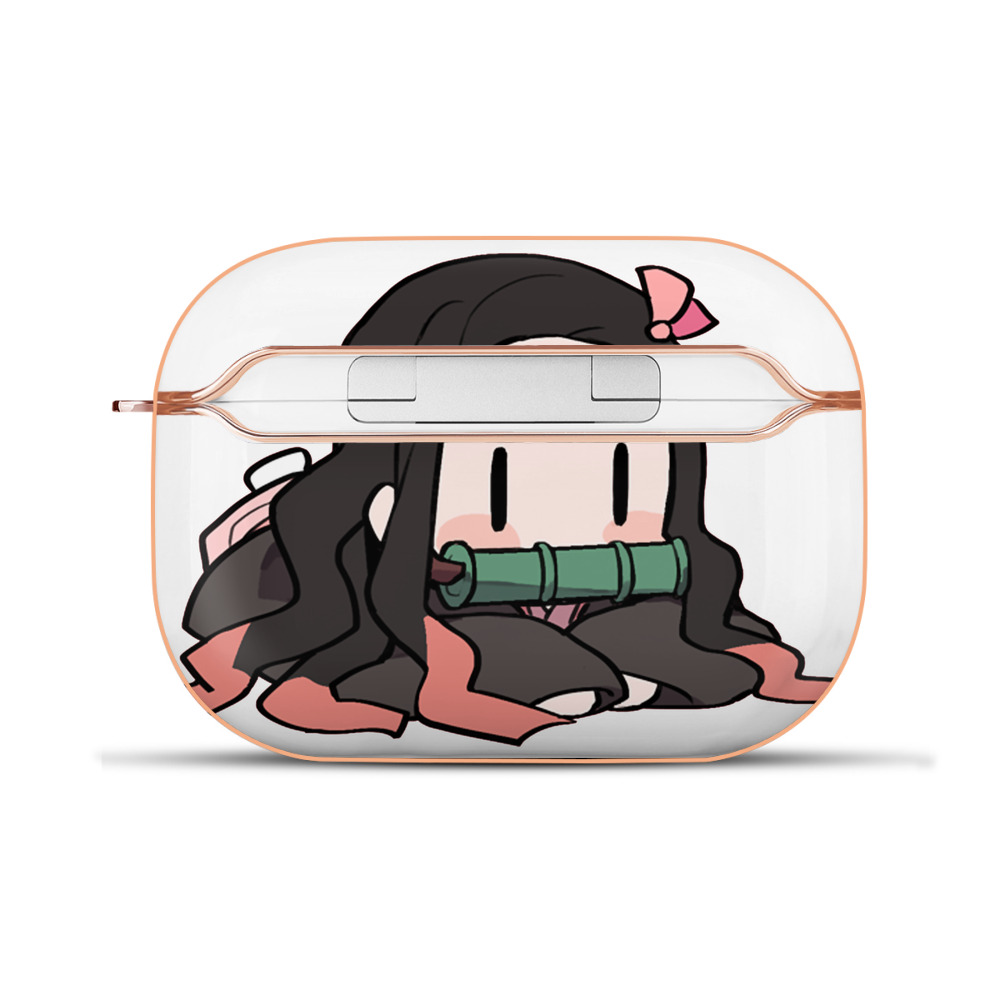 （画像用） 鬼滅の刃（きめつのやいば）竈門 禰󠄀豆子／かまど ねずこ Kamado Nezuko 【AirPods Pro用】ハードシェル保護ケース｜耐衝撃・防指紋・カラビナ付き商品仕様