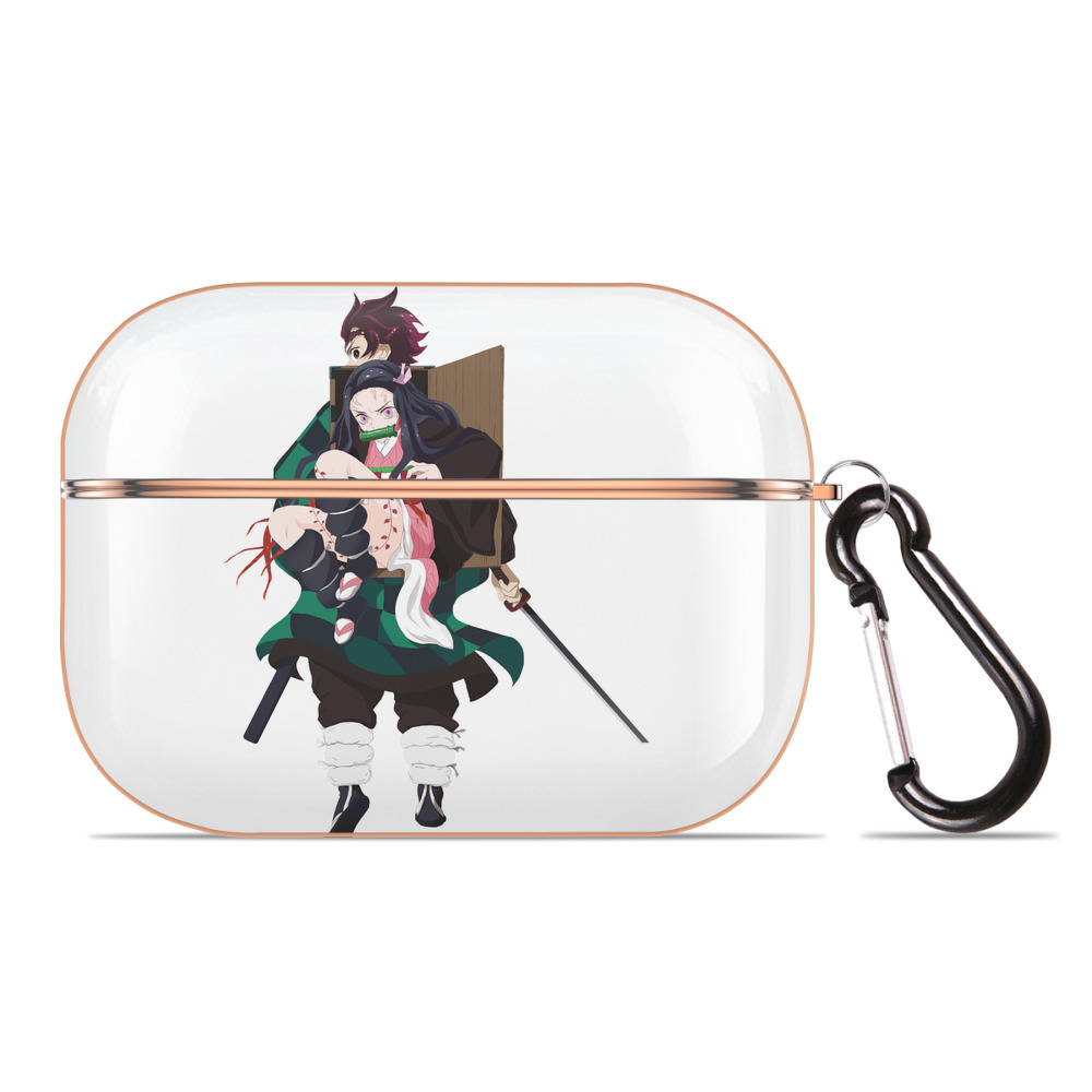 （画像用） 鬼滅の刃（きめつのやいば）竈門 禰󠄀豆子／かまど ねずこ Kamado Nezuko 【AirPods Pro用】ハードシェル保護ケース｜耐衝撃・防指紋・カラビナ付き商品仕様