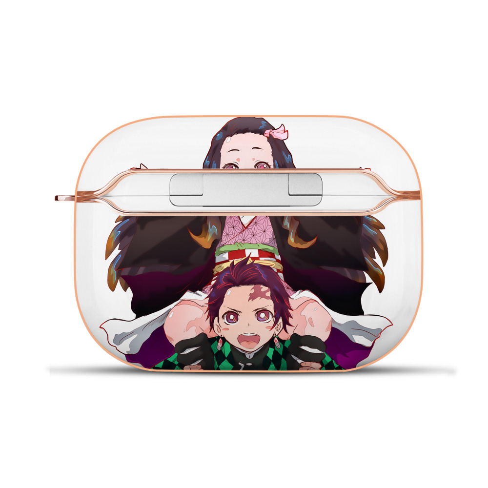 （画像用） 鬼滅の刃（きめつのやいば）竈門 禰󠄀豆子／かまど ねずこ Kamado Nezuko 【AirPods Pro用】ハードシェル保護ケース｜耐衝撃・防指紋・カラビナ付き商品仕様