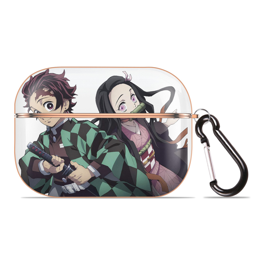 （画像用） 鬼滅の刃（きめつのやいば）竈門 禰󠄀豆子／かまど ねずこ Kamado Nezuko 【AirPods Pro用】ハードシェル保護ケース｜耐衝撃・防指紋・カラビナ付き商品仕様