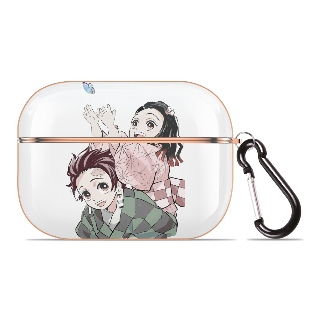 （画像用） 鬼滅の刃（きめつのやいば）竈門 禰󠄀豆子／かまど ねずこ Kamado Nezuko 【AirPods Pro用】ハードシェル保護ケース｜耐衝撃・防指紋・カラビナ付き商品仕様