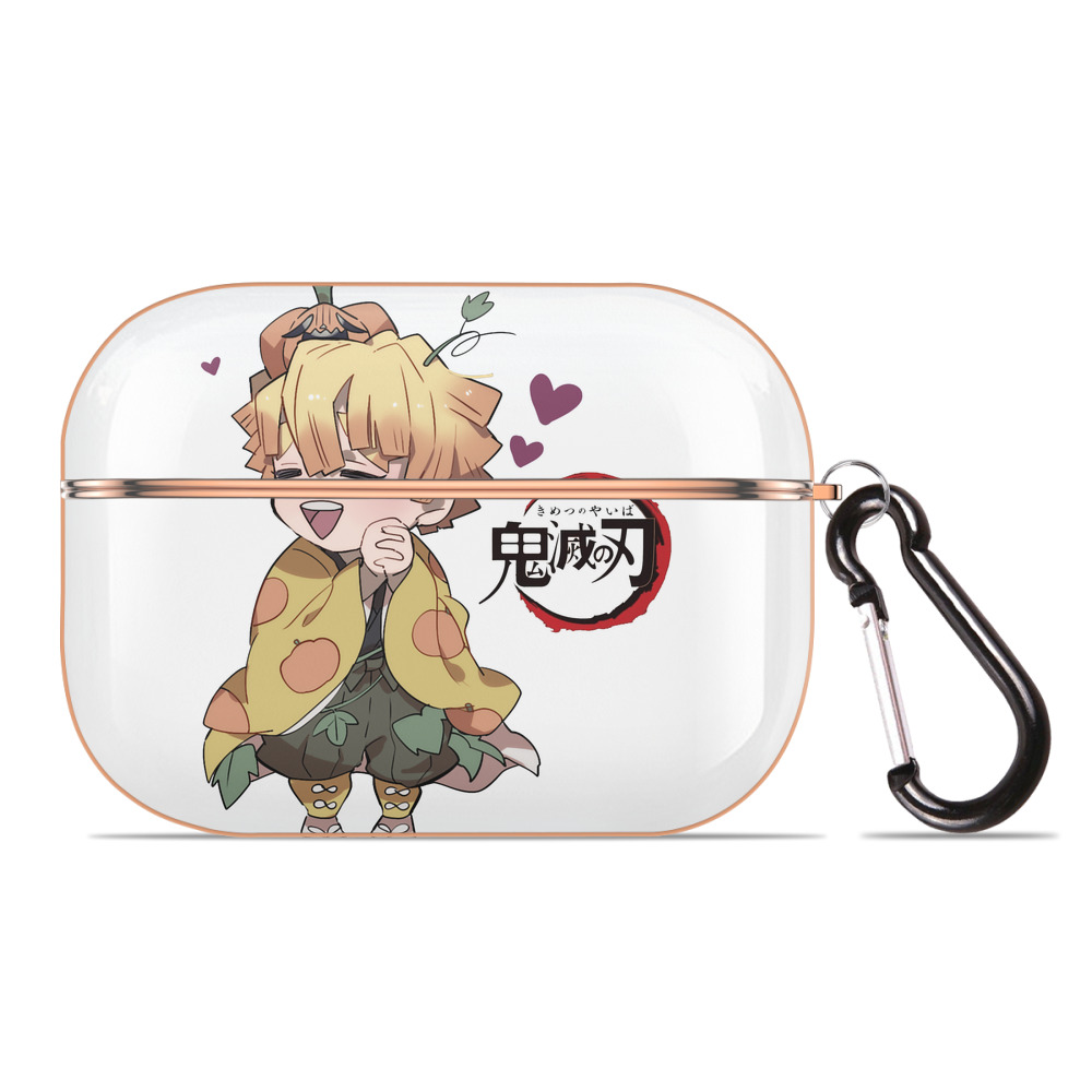 （画像用） 鬼滅の刃（きめつのやいば）我妻 善逸／あがつま ぜんいつ Agatsuma Zenitsu 【AirPods Pro用】ハードシェル保護ケース｜耐衝撃・防指紋・カラビナ付き商品仕様