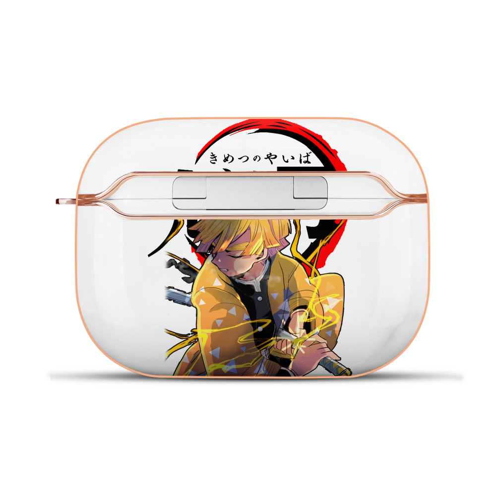 （画像用） 鬼滅の刃（きめつのやいば）我妻 善逸／あがつま ぜんいつ Agatsuma Zenitsu 【AirPods Pro用】ハードシェル保護ケース｜耐衝撃・防指紋・カラビナ付き商品仕様