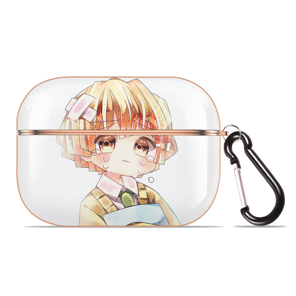 （画像用） 鬼滅の刃（きめつのやいば）我妻 善逸／あがつま ぜんいつ Agatsuma Zenitsu 【AirPods Pro用】ハードシェル保護ケース｜耐衝撃・防指紋・カラビナ付き商品仕様