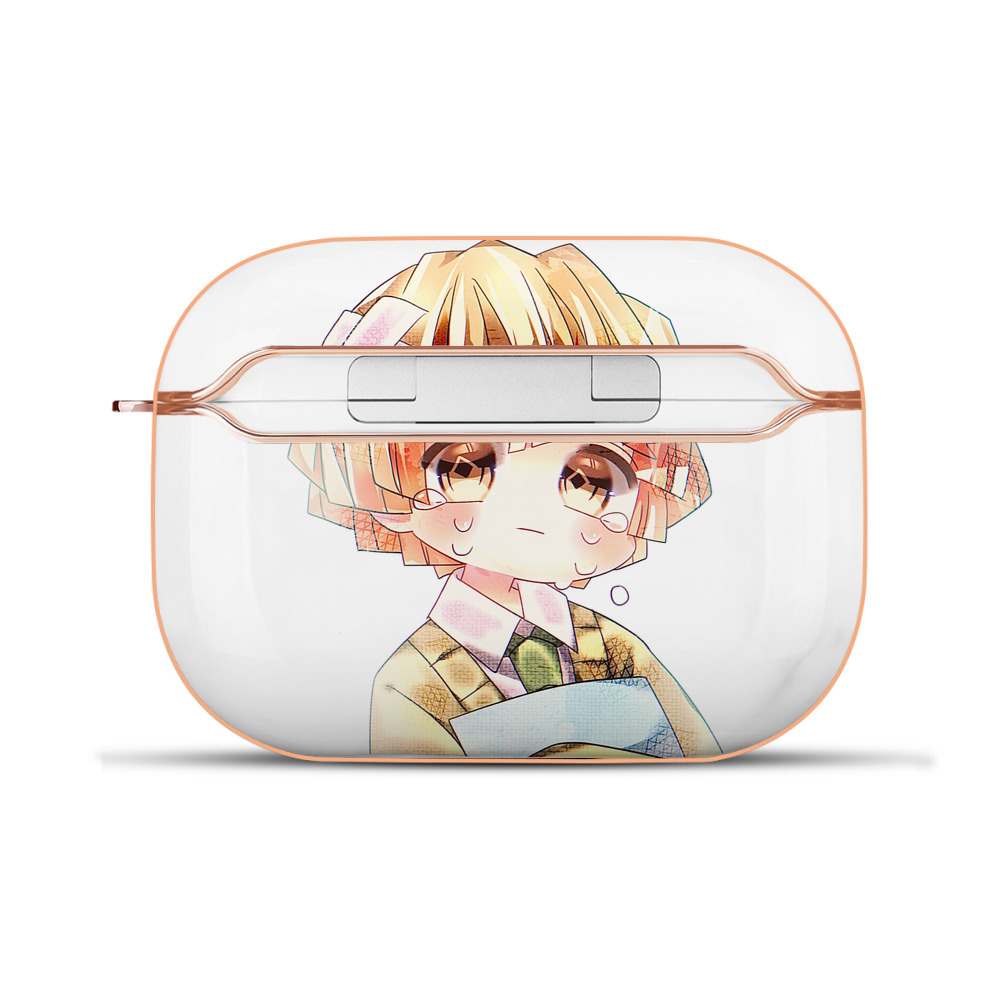 （画像用） 鬼滅の刃（きめつのやいば）我妻 善逸／あがつま ぜんいつ Agatsuma Zenitsu 【AirPods Pro用】ハードシェル保護ケース｜耐衝撃・防指紋・カラビナ付き商品仕様
