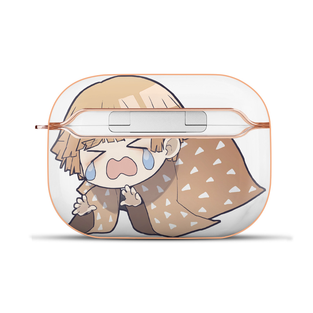 （画像用） 鬼滅の刃（きめつのやいば）我妻 善逸／あがつま ぜんいつ Agatsuma Zenitsu 【AirPods Pro用】ハードシェル保護ケース｜耐衝撃・防指紋・カラビナ付き商品仕様