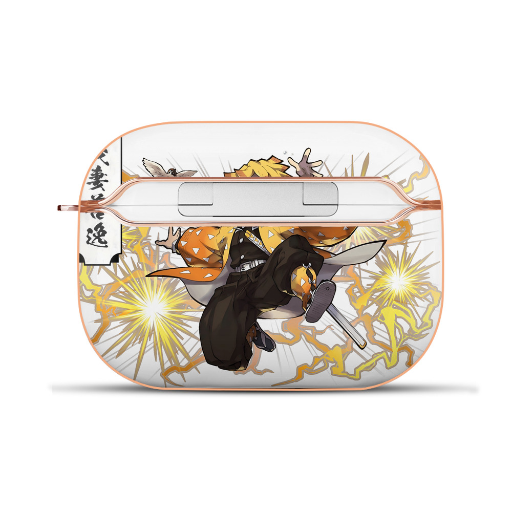 （画像用） 鬼滅の刃（きめつのやいば）我妻 善逸／あがつま ぜんいつ Agatsuma Zenitsu 【AirPods Pro用】ハードシェル保護ケース｜耐衝撃・防指紋・カラビナ付き商品仕様