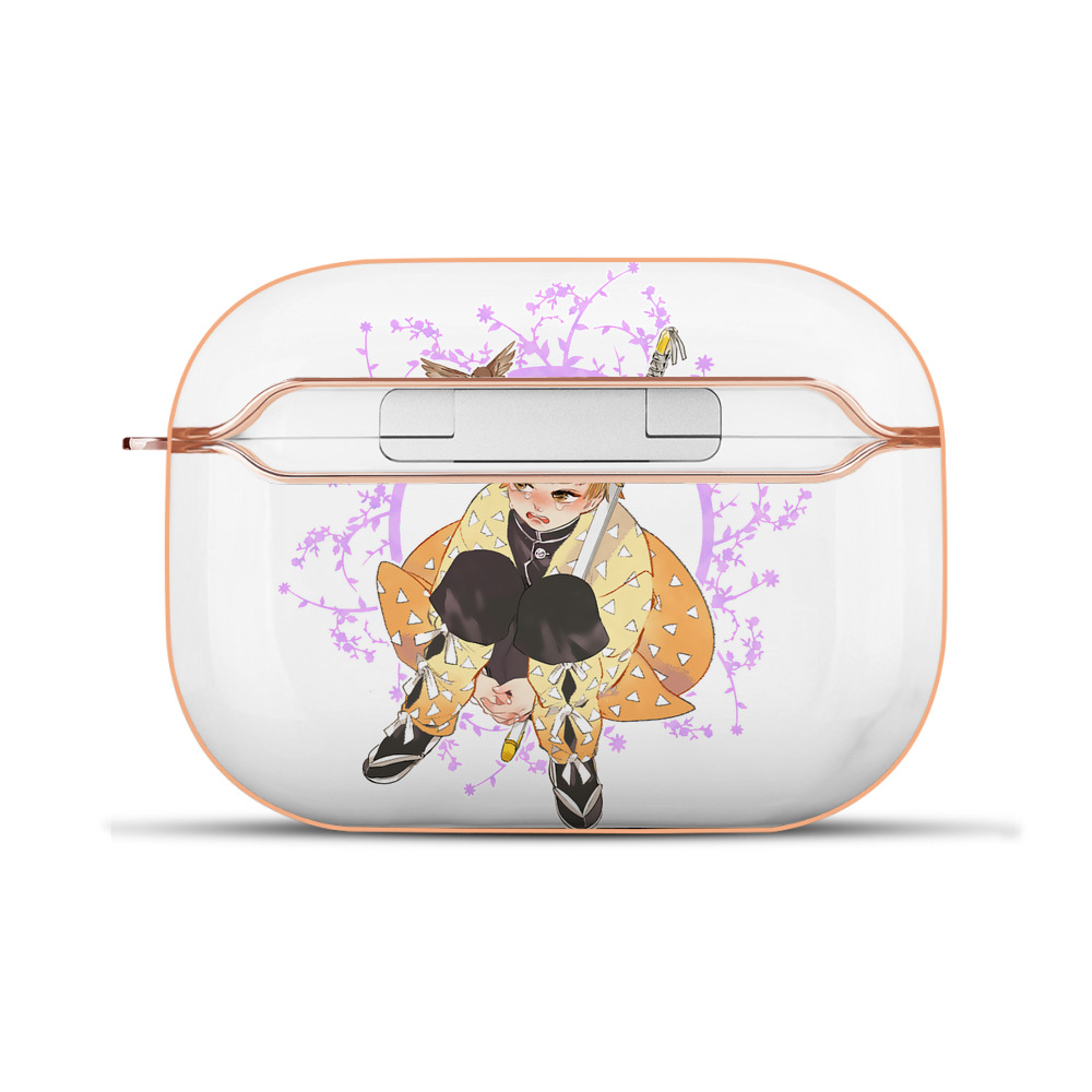 （画像用） 鬼滅の刃（きめつのやいば）我妻 善逸／あがつま ぜんいつ Agatsuma Zenitsu 【AirPods Pro用】ハードシェル保護ケース｜耐衝撃・防指紋・カラビナ付き商品仕様