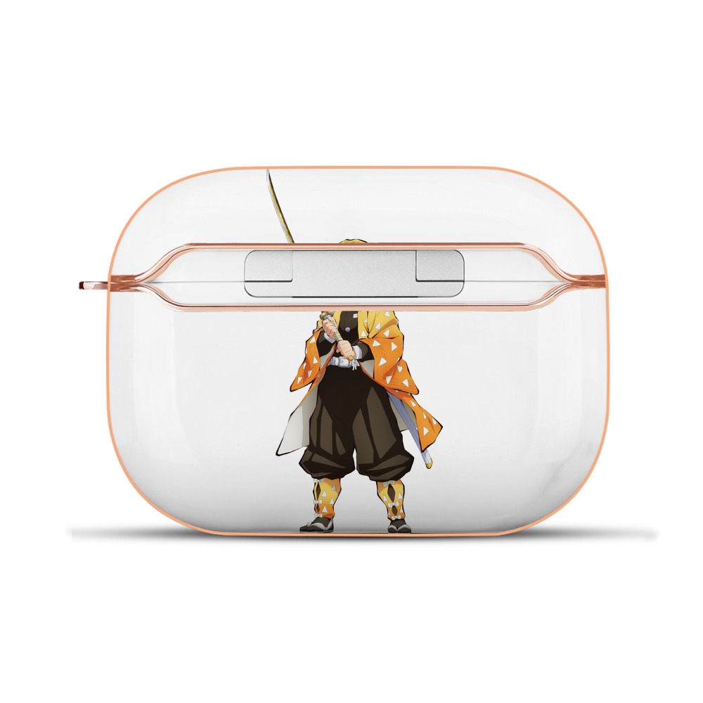 （画像用） 鬼滅の刃（きめつのやいば）我妻 善逸／あがつま ぜんいつ Agatsuma Zenitsu 【AirPods Pro用】ハードシェル保護ケース｜耐衝撃・防指紋・カラビナ付き商品仕様