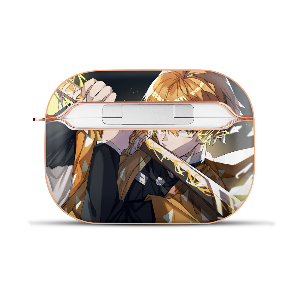（画像用） 鬼滅の刃（きめつのやいば）我妻 善逸／あがつま ぜんいつ Agatsuma Zenitsu 【AirPods Pro用】ハードシェル保護ケース｜耐衝撃・防指紋・カラビナ付き商品仕様