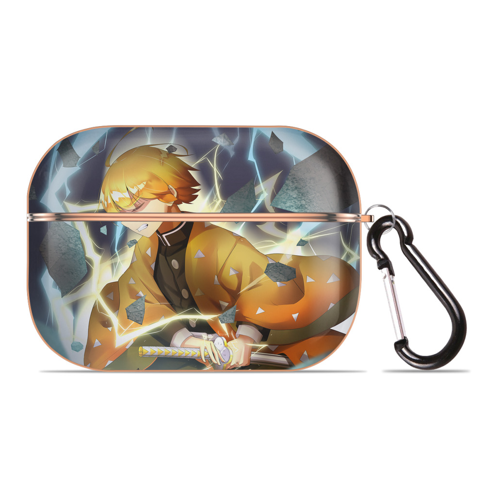 （画像用） 鬼滅の刃（きめつのやいば）我妻 善逸／あがつま ぜんいつ Agatsuma Zenitsu 【AirPods Pro用】ハードシェル保護ケース｜耐衝撃・防指紋・カラビナ付き商品仕様
