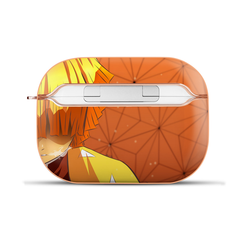 （画像用） 鬼滅の刃（きめつのやいば）我妻 善逸／あがつま ぜんいつ Agatsuma Zenitsu 【AirPods Pro用】ハードシェル保護ケース｜耐衝撃・防指紋・カラビナ付き商品仕様