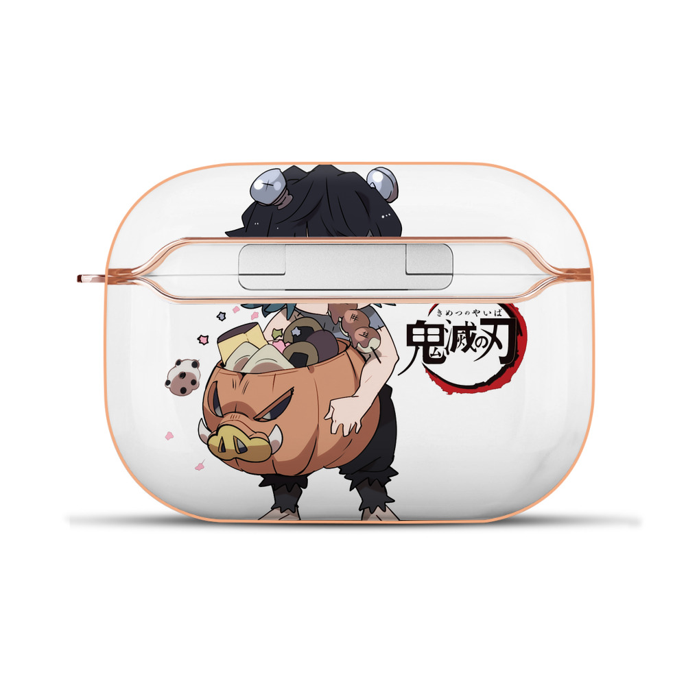 （画像用） 鬼滅の刃（きめつのやいば）嘴平 伊之助／はしびら いのすけ Hashibira Inosuke 【AirPods Pro用】ハードシェル保護ケース｜耐衝撃・防指紋・カラビナ付き商品仕様