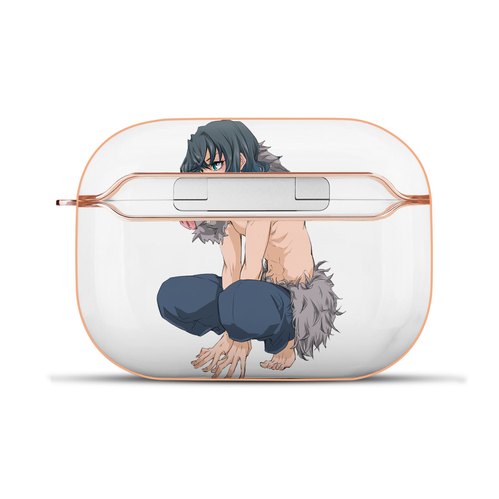 （画像用） 鬼滅の刃（きめつのやいば）嘴平 伊之助／はしびら いのすけ Hashibira Inosuke 【AirPods Pro用】ハードシェル保護ケース｜耐衝撃・防指紋・カラビナ付き商品仕様