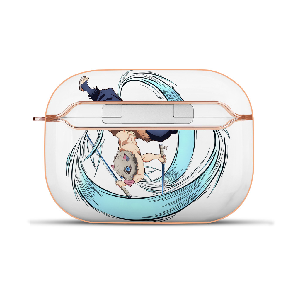（画像用） 鬼滅の刃（きめつのやいば）嘴平 伊之助／はしびら いのすけ Hashibira Inosuke 【AirPods Pro用】ハードシェル保護ケース｜耐衝撃・防指紋・カラビナ付き商品仕様