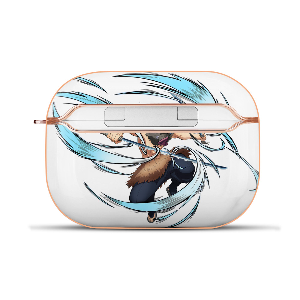 （画像用） 鬼滅の刃（きめつのやいば）嘴平 伊之助／はしびら いのすけ Hashibira Inosuke 【AirPods Pro用】ハードシェル保護ケース｜耐衝撃・防指紋・カラビナ付き商品仕様