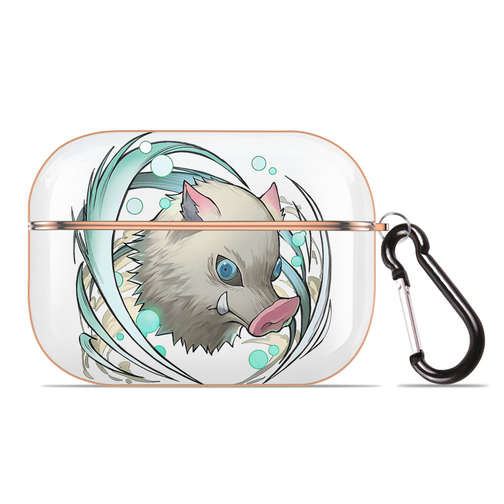 （画像用） 鬼滅の刃（きめつのやいば）嘴平 伊之助／はしびら いのすけ Hashibira Inosuke 【AirPods Pro用】ハードシェル保護ケース｜耐衝撃・防指紋・カラビナ付き商品仕様