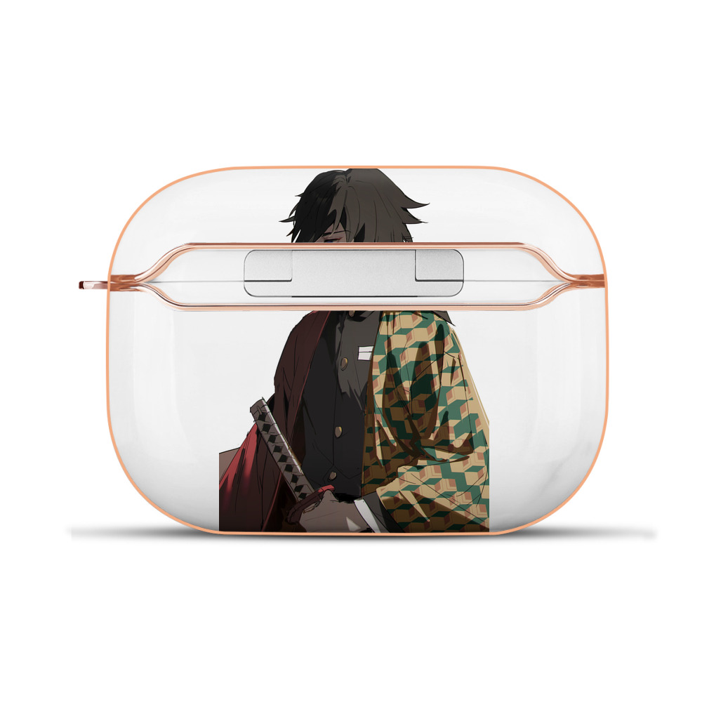 （画像用） 鬼滅の刃（きめつのやいば）水柱-冨岡 義勇／とみおか ぎゆう Tomioka Giyuu 【AirPods Pro用】ハードシェル保護ケース｜耐衝撃・防指紋・カラビナ付き商品仕様