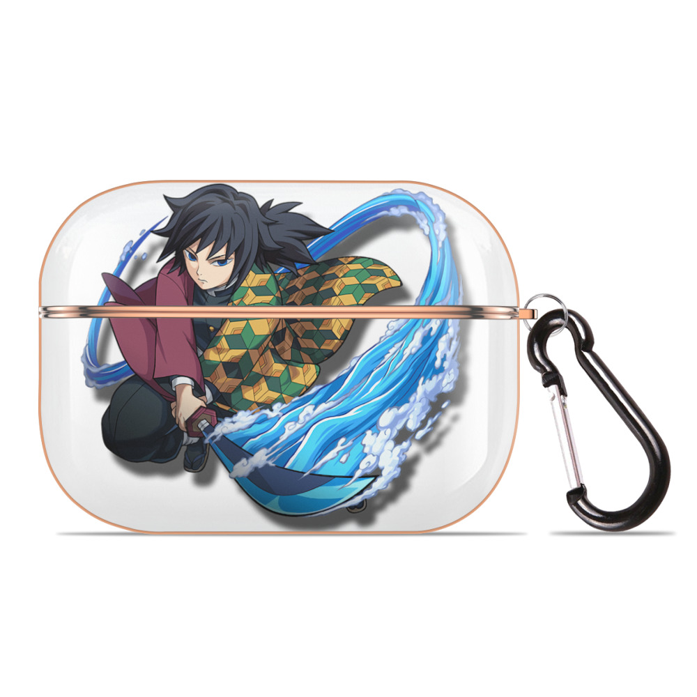 （画像用） 鬼滅の刃（きめつのやいば）水柱-冨岡 義勇／とみおか ぎゆう Tomioka Giyuu 【AirPods Pro用】ハードシェル保護ケース｜耐衝撃・防指紋・カラビナ付き商品仕様