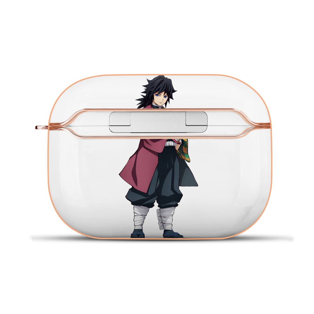 （画像用） 鬼滅の刃（きめつのやいば）水柱-冨岡 義勇／とみおか ぎゆう Tomioka Giyuu 【AirPods Pro用】ハードシェル保護ケース｜耐衝撃・防指紋・カラビナ付き商品仕様
