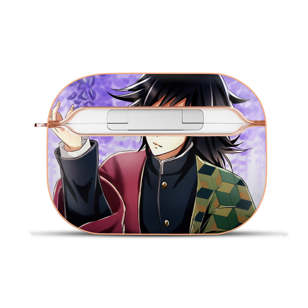 （画像用） 鬼滅の刃（きめつのやいば）水柱-冨岡 義勇／とみおか ぎゆう Tomioka Giyuu 【AirPods Pro用】ハードシェル保護ケース｜耐衝撃・防指紋・カラビナ付き商品仕様