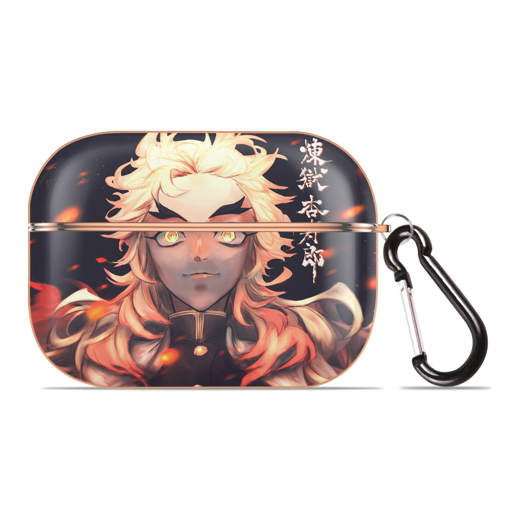 （画像用） 炎柱-煉󠄁獄 杏寿郎／れんごく きょうじゅろう Rengoku Kyoujurou 【AirPods Pro用】ハードシェル保護ケース｜耐衝撃・防指紋・カラビナ付き商品仕様