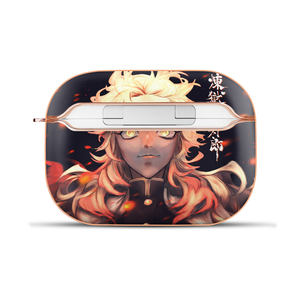 （画像用） 炎柱-煉󠄁獄 杏寿郎／れんごく きょうじゅろう Rengoku Kyoujurou 【AirPods Pro用】ハードシェル保護ケース｜耐衝撃・防指紋・カラビナ付き商品仕様