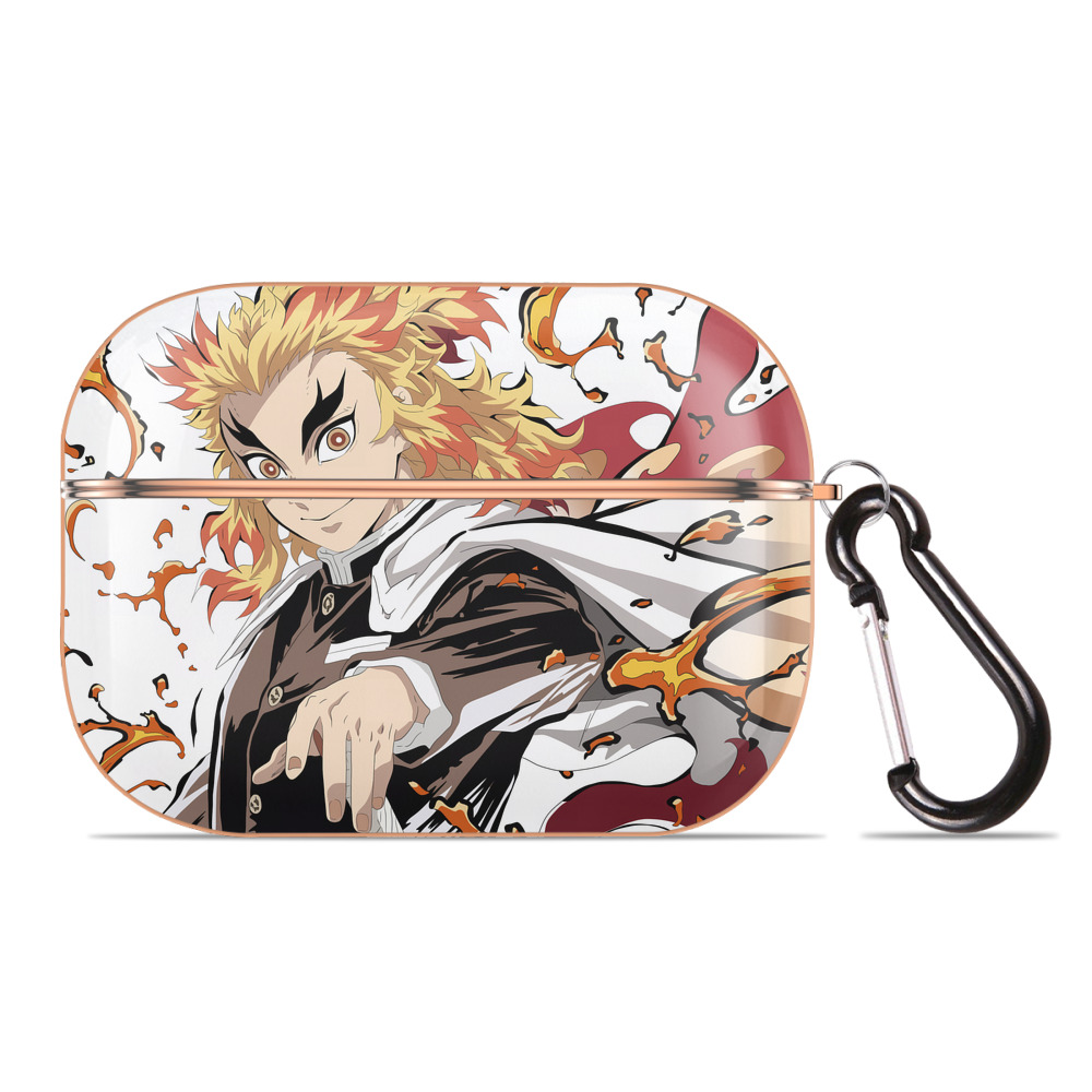 （画像用） 炎柱-煉󠄁獄 杏寿郎／れんごく きょうじゅろう Rengoku Kyoujurou 【AirPods Pro用】ハードシェル保護ケース｜耐衝撃・防指紋・カラビナ付き商品仕様