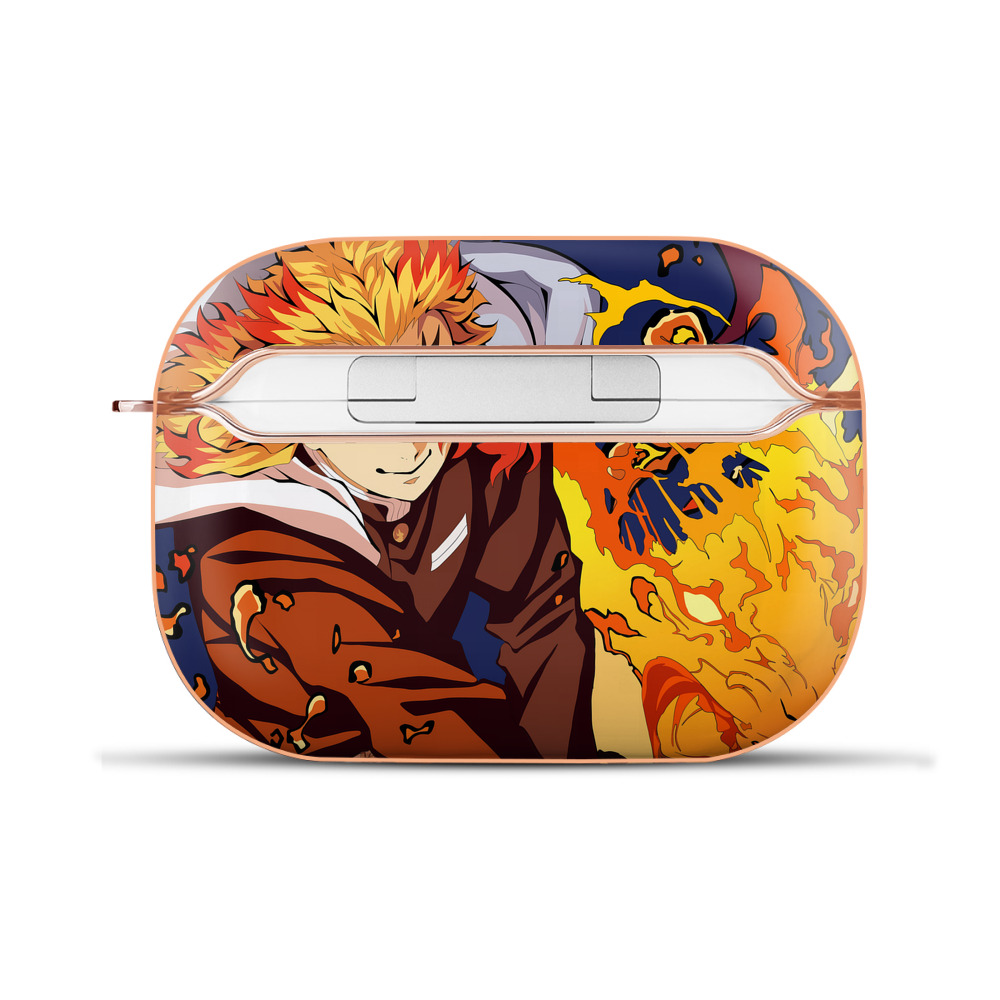 （画像用） 炎柱-煉󠄁獄 杏寿郎／れんごく きょうじゅろう Rengoku Kyoujurou 【AirPods Pro用】ハードシェル保護ケース｜耐衝撃・防指紋・カラビナ付き商品仕様