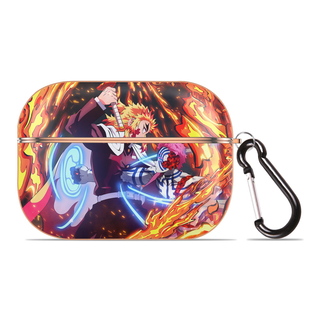 （画像用） 炎柱-煉󠄁獄 杏寿郎／れんごく きょうじゅろう Rengoku Kyoujurou 【AirPods Pro用】ハードシェル保護ケース｜耐衝撃・防指紋・カラビナ付き商品仕様